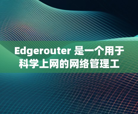 Edgerouter 是一个用于科学上网的网络管理工具，旨在优化服务器上的性能。以下是关于 Edgerouter 的总结和思考