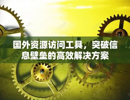 国外资源访问工具，突破信息壁垒的高效解决方案