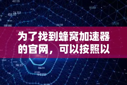 为了找到蜂窝加速器的官网，可以按照以下步骤进行