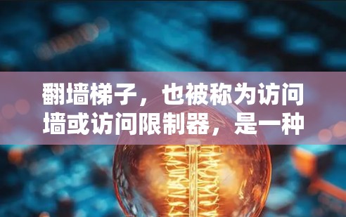 翻墙梯子，也被称为访问墙或访问限制器，是一种技术，用于阻止或允许特定网站访问。使用翻墙梯子可以帮助你访问你的个人网站、社交媒体、论坛等，或者访问其他网站时的访问墙