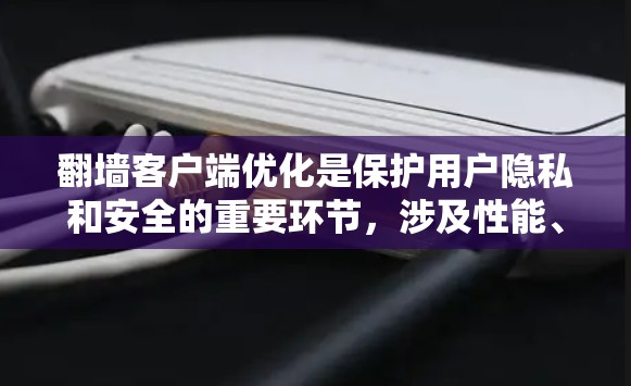 翻墙客户端优化是保护用户隐私和安全的重要环节，涉及性能、安全性、用户体验和扩展性等多个方面。以下是一些具体的优化建议