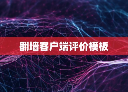 翻墙客户端评价模板