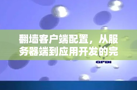 翻墙客户端配置，从服务器端到应用开发的完整路径