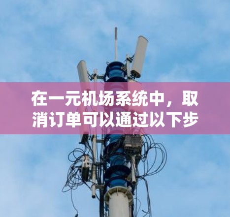 在一元机场系统中，取消订单可以通过以下步骤进行操作