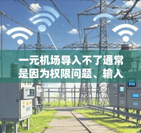 一元机场导入不了通常是因为权限问题、输入错误或系统设置不正确。以下是几种常见原因及解决方法