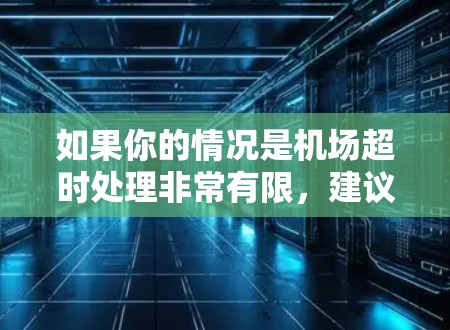 如果你的情况是机场超时处理非常有限，建议耐心等待，或者联系机场客服寻求帮助。机场可能会有其他处理方式，或者有其他办法帮助你解决超时问题