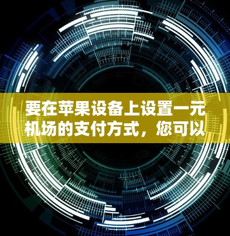 要在苹果设备上设置一元机场的支付方式，您可以按照以下步骤进行操作