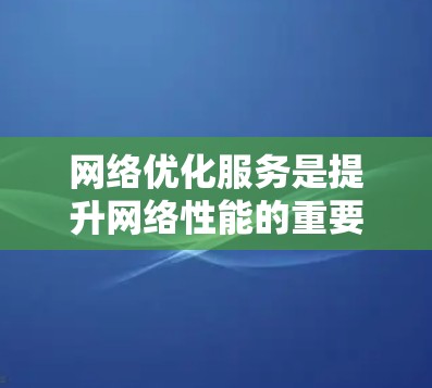 网络优化服务是提升网络性能的重要工具，涵盖了多种功能，旨在优化连接质量和减少延迟。以下是对这些功能的详细介绍