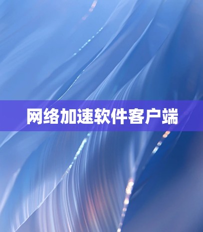 网络加速软件客户端