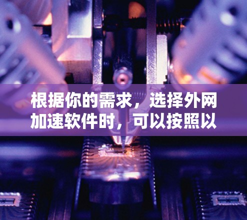 根据你的需求，选择外网加速软件时，可以按照以下步骤进行