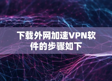 下载外网加速VPN软件的步骤如下