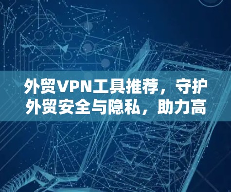 外贸VPN工具推荐，守护外贸安全与隐私，助力高效贸易